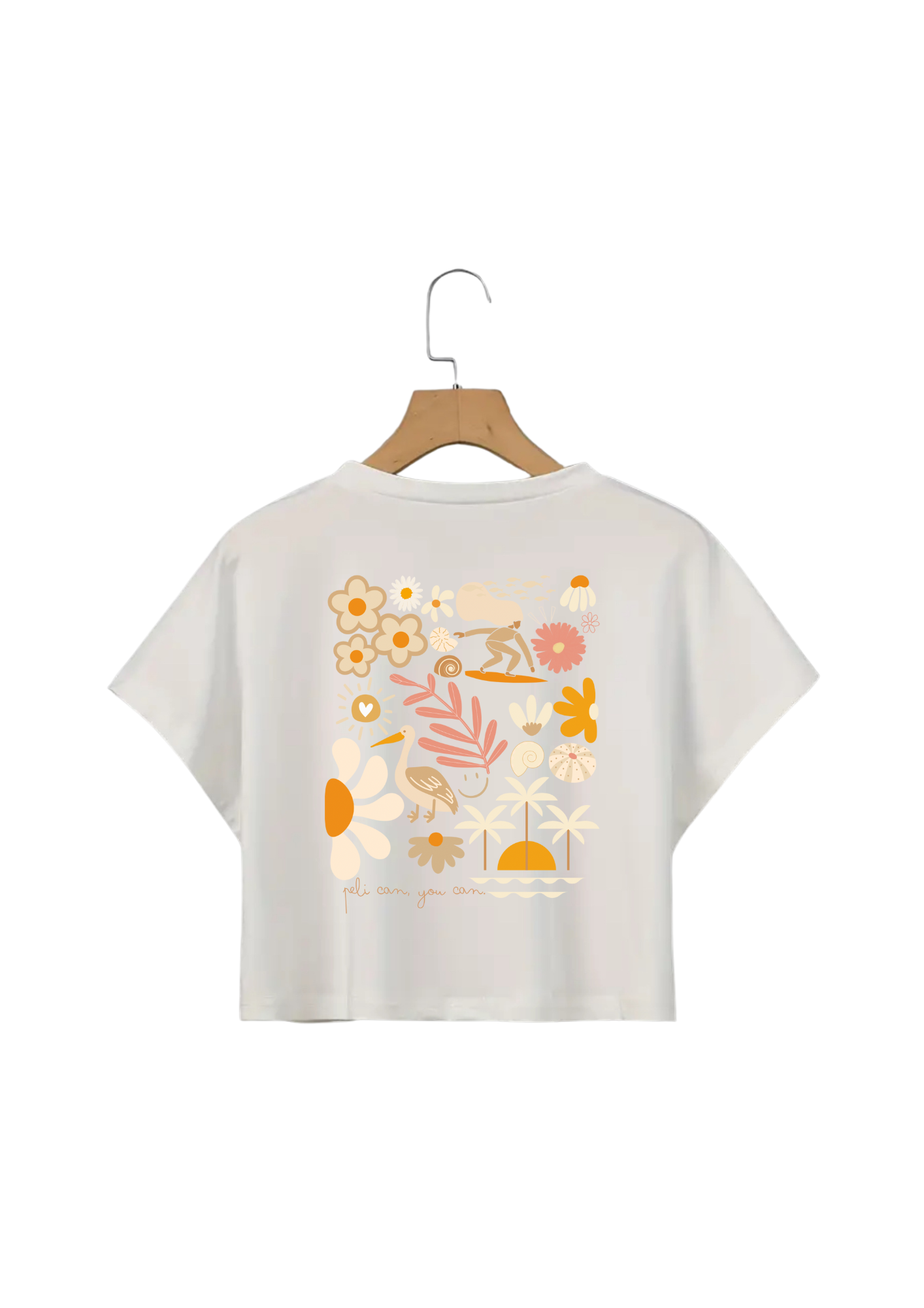 Crop top blanc pelican you can