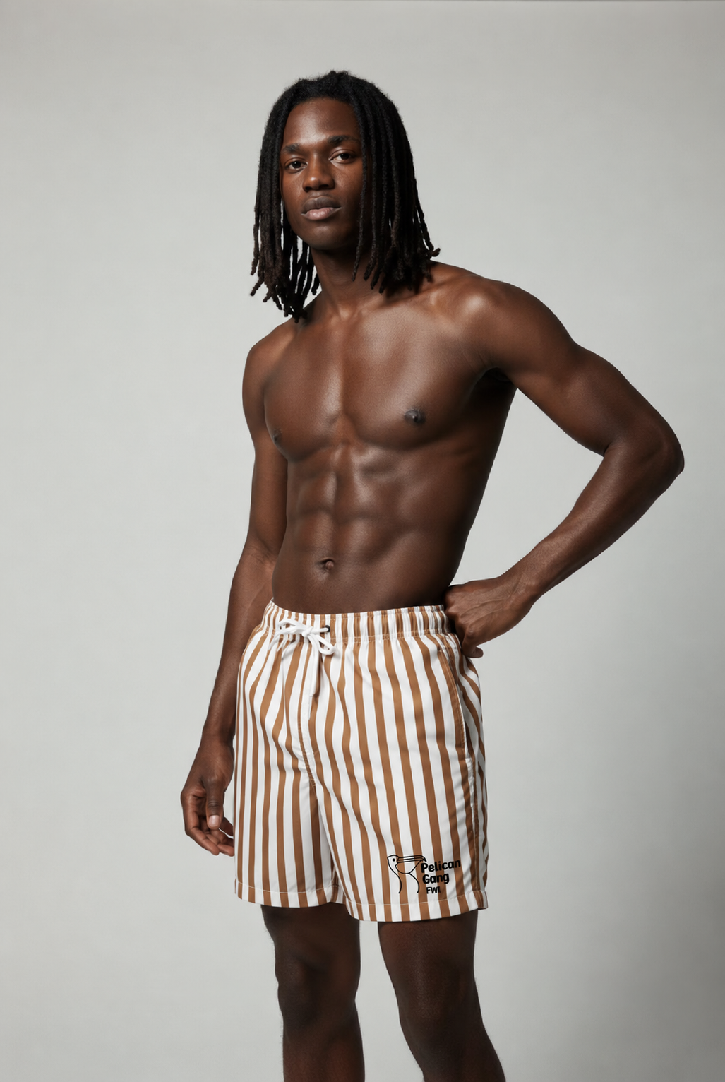 Short de bain rayé