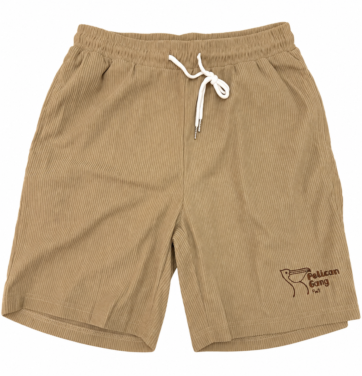 Short léger velours côtelé beige