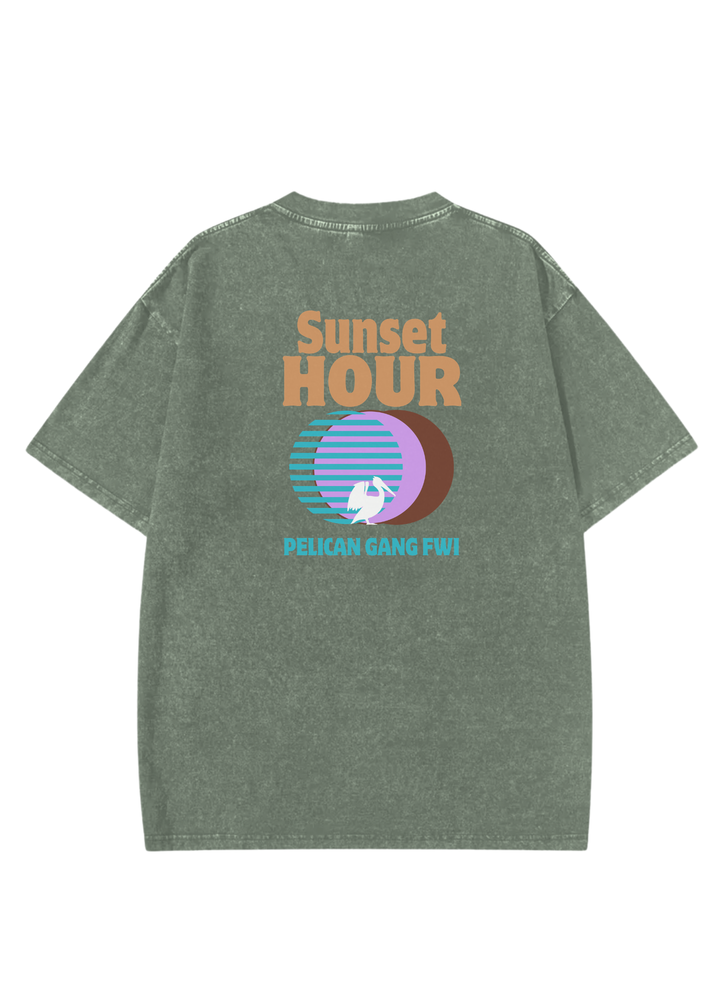 Oversize kaki sunset hour