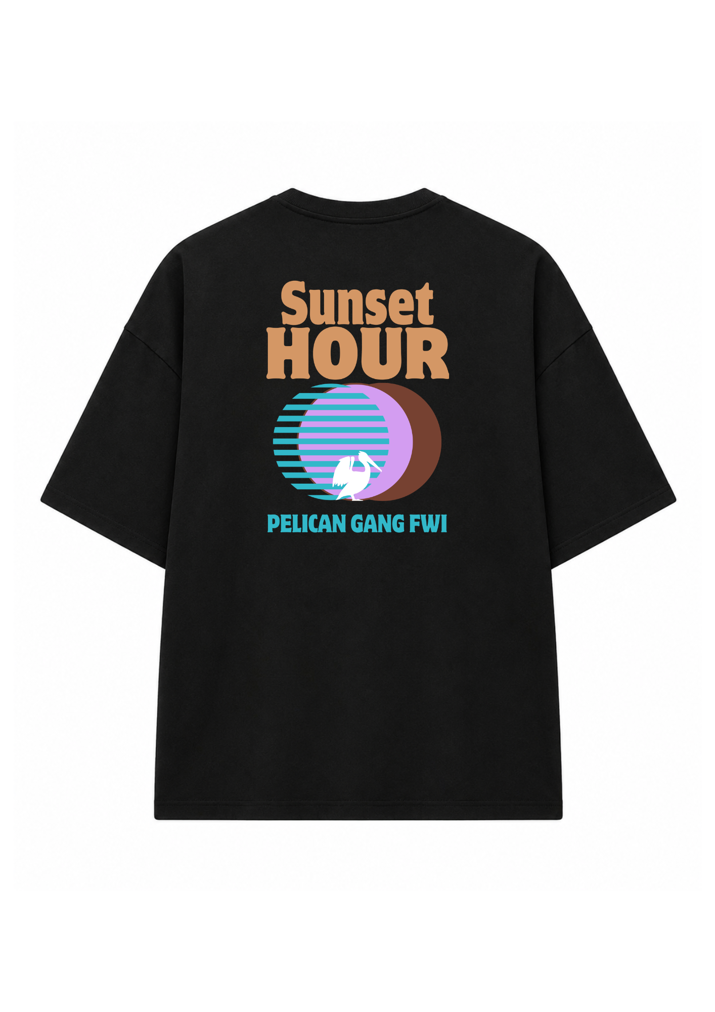 Oversize suédine noir sunset hour
