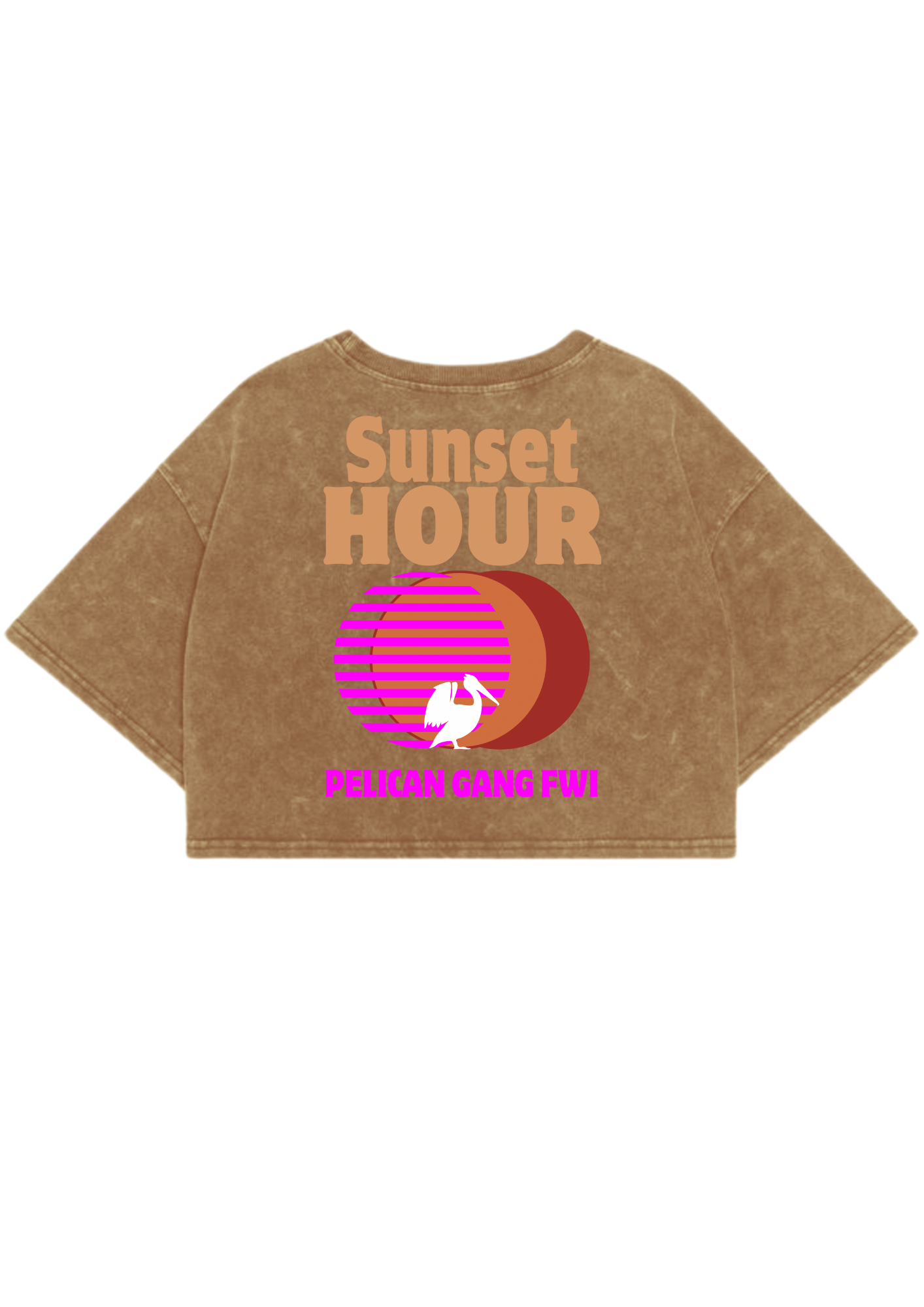 Crop top choco délavé