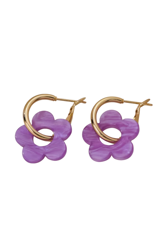 Boucles d’oreilles lilas