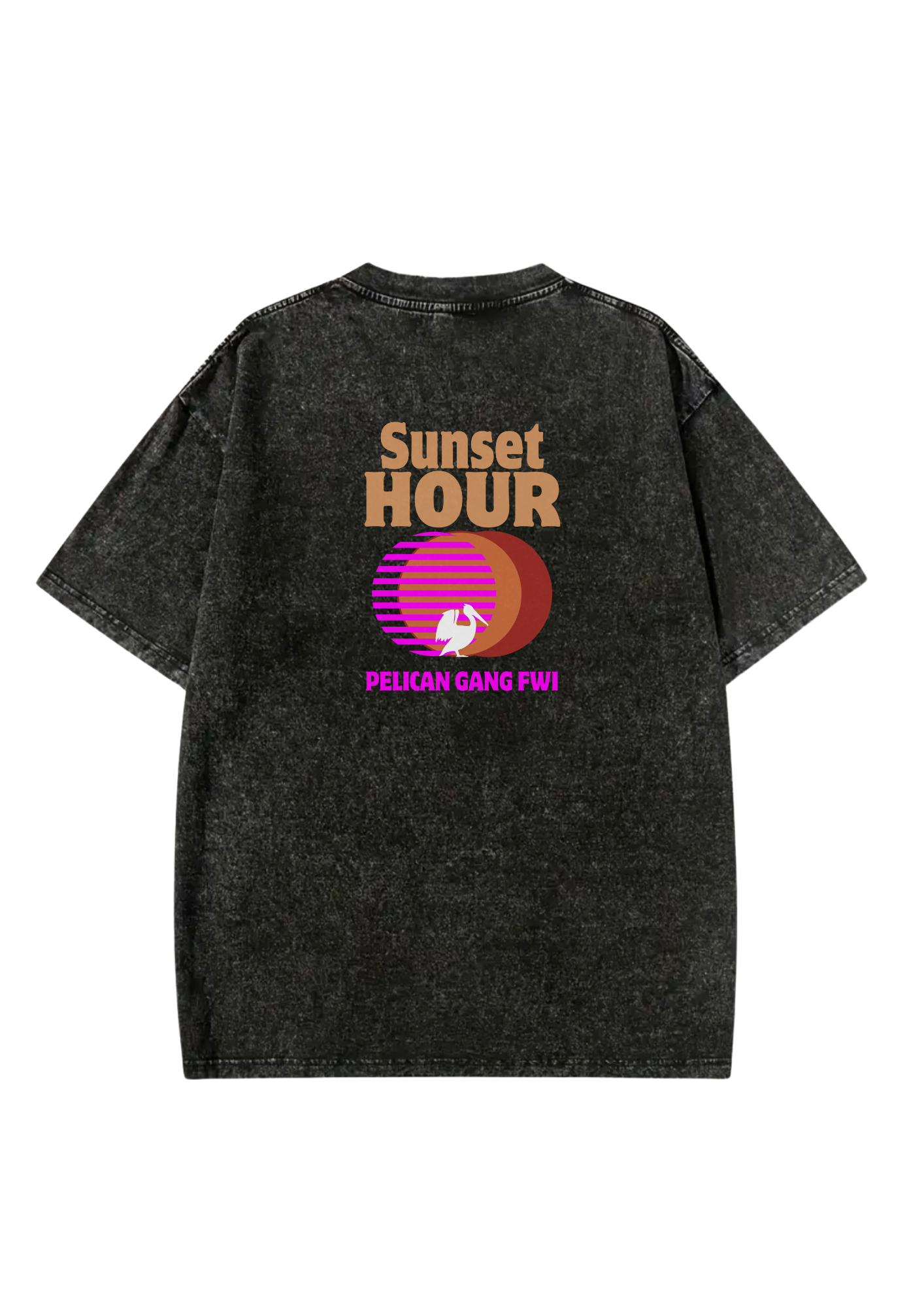 Oversize noir délavé Sunset Hour