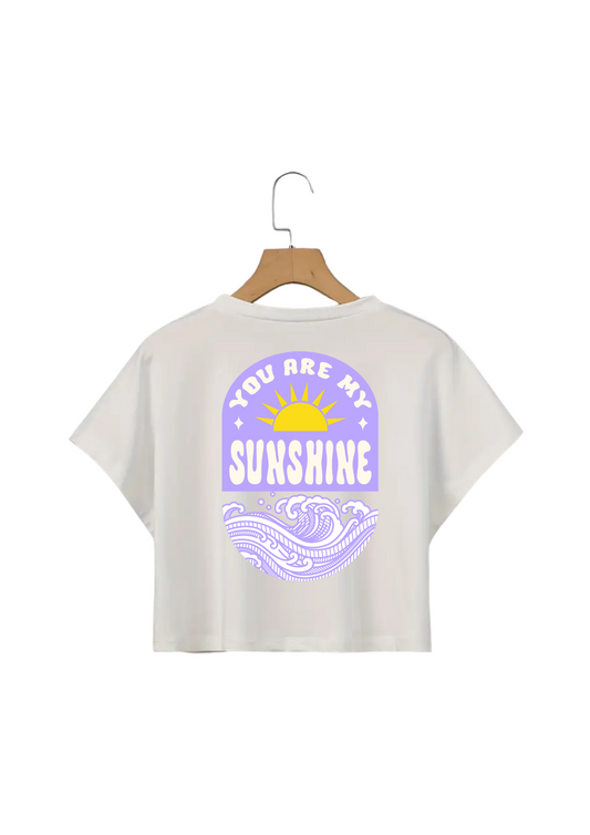 Crop top blanc you are my sunshine