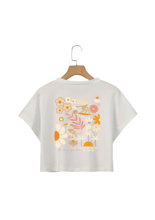 Crop top blanc pelican you can