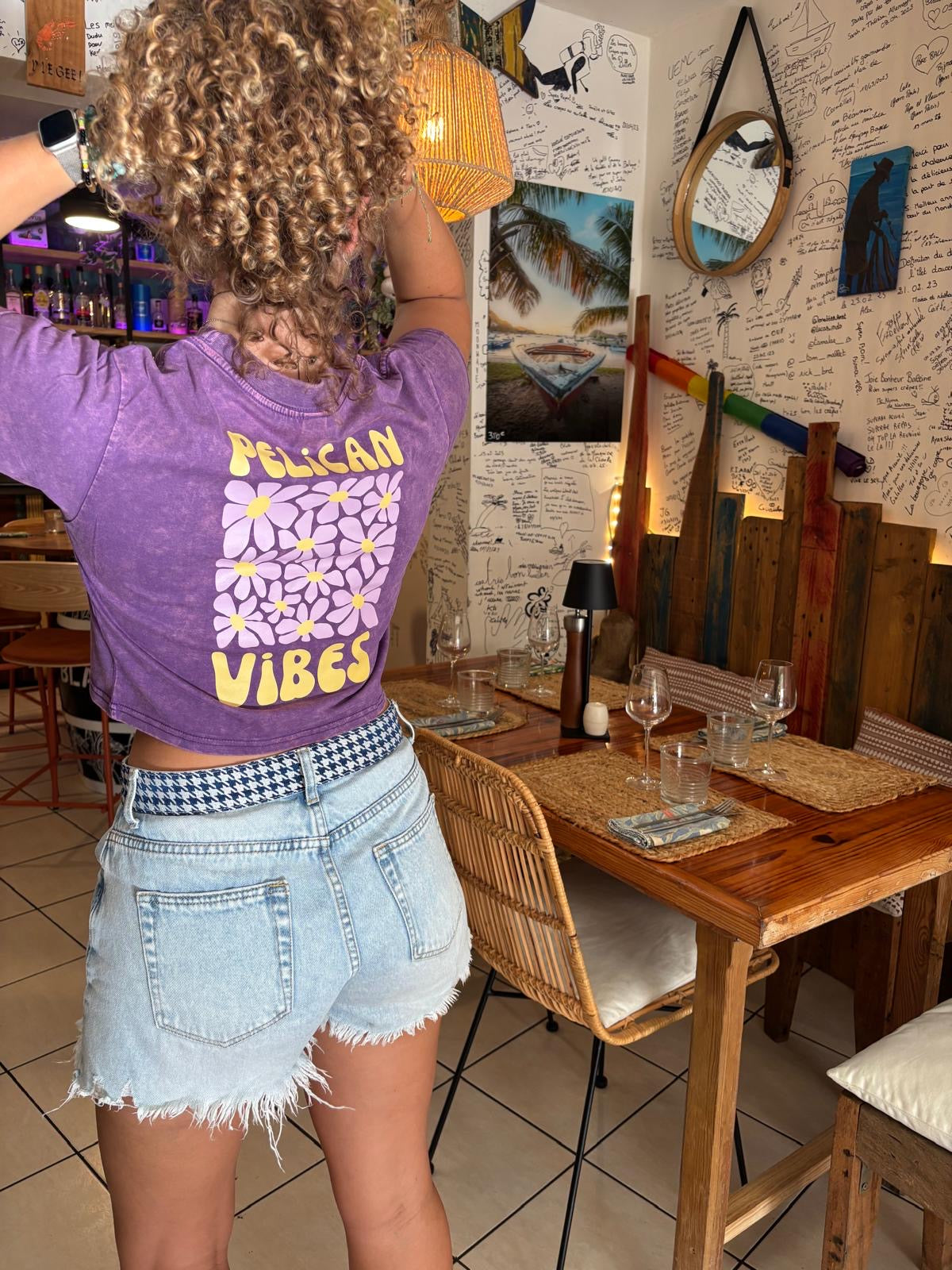 Crop top violet délavé pelican vibes