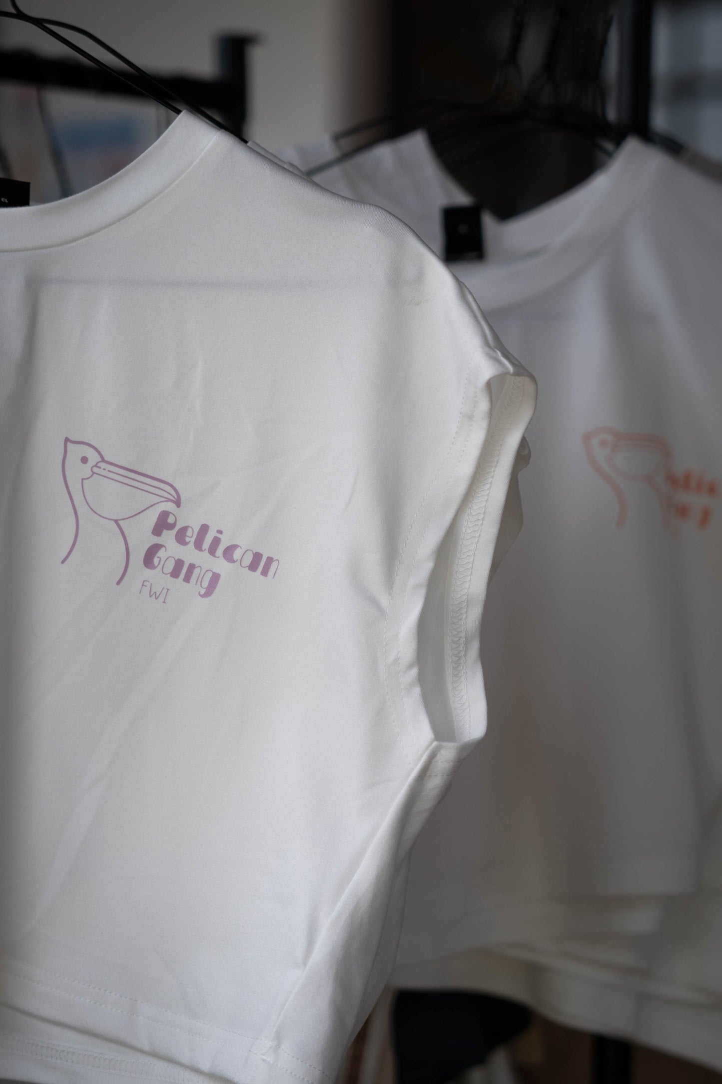 Crop top blanc pelican vibes