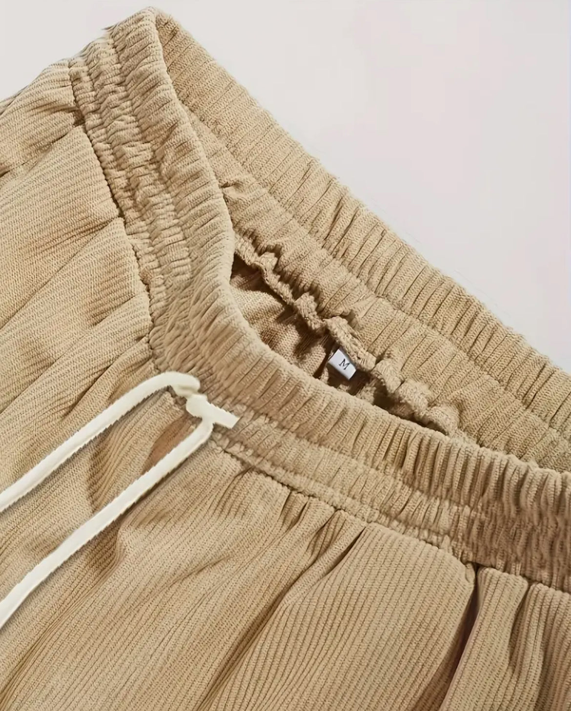 Short léger velours côtelé beige