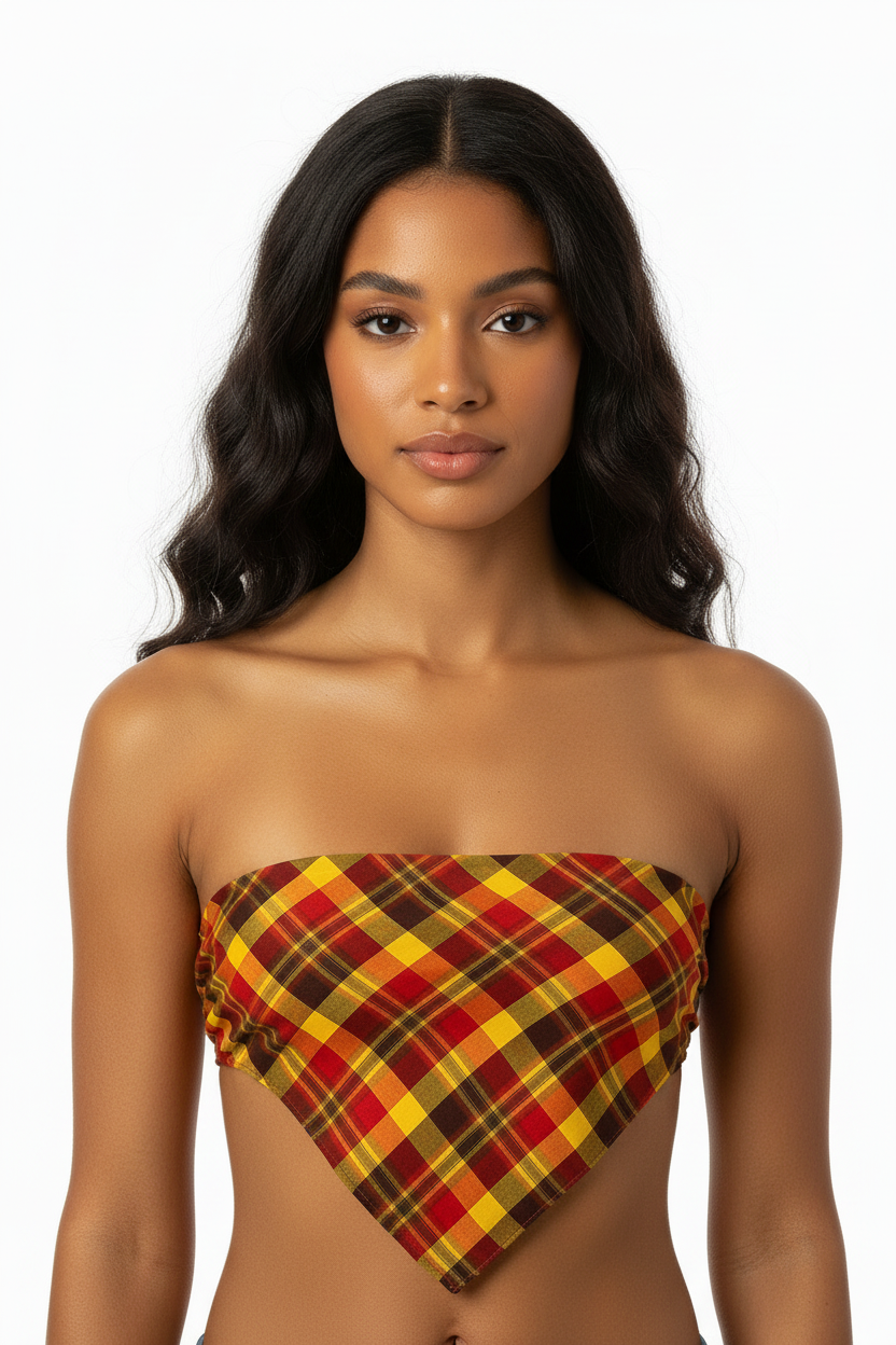 Foulard / bustier / top madras