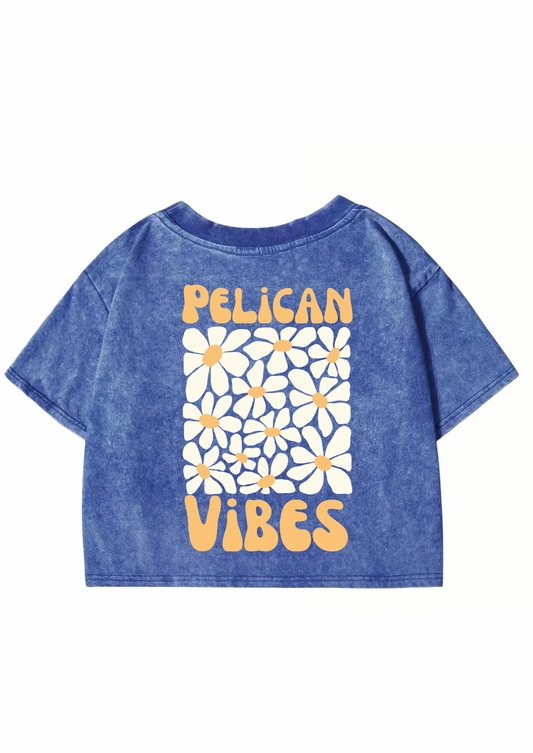 Crop top bleu délavé pelican vibes
