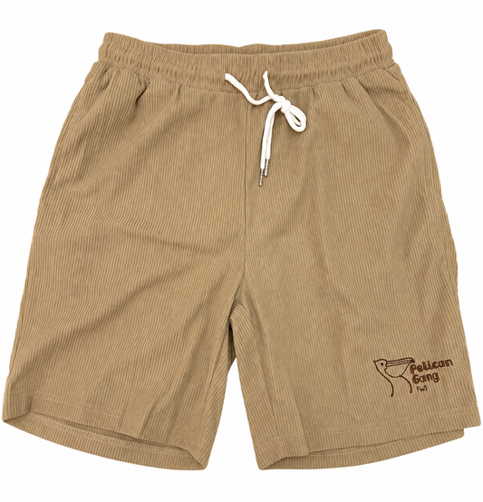 Short léger velours côtelé beige