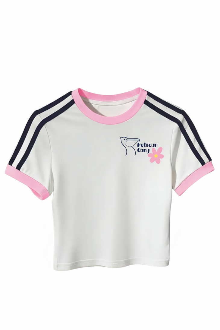 Crop top blanc rayures collection lapwent