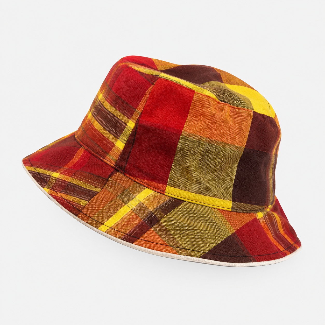 Bob madras rouge réversible