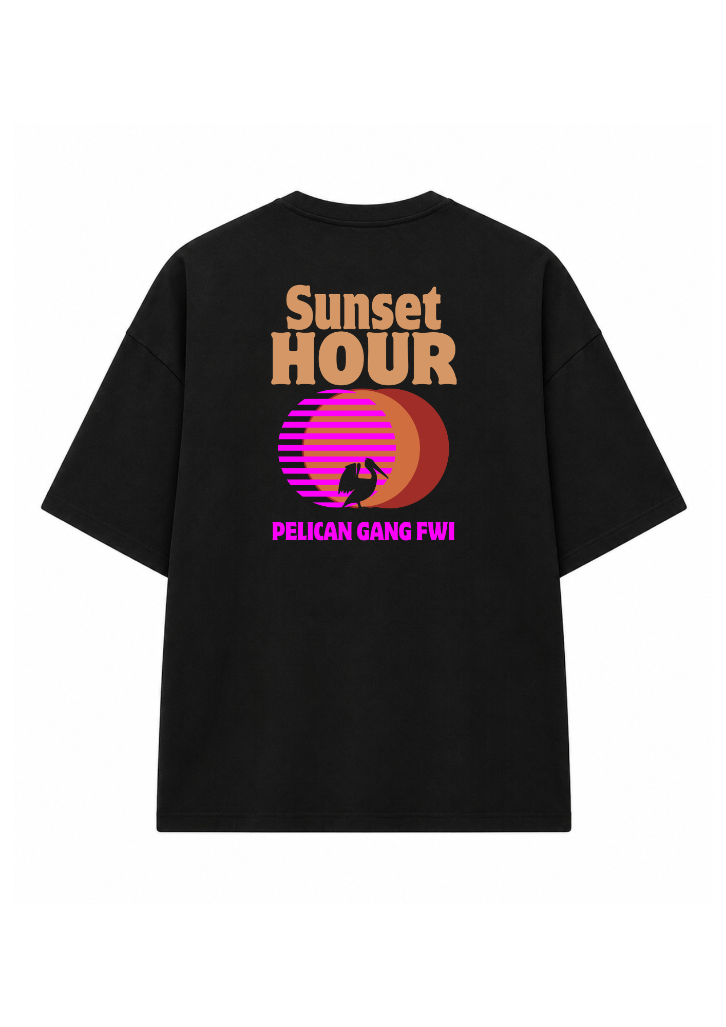 Oversize suédine noir sunset hour