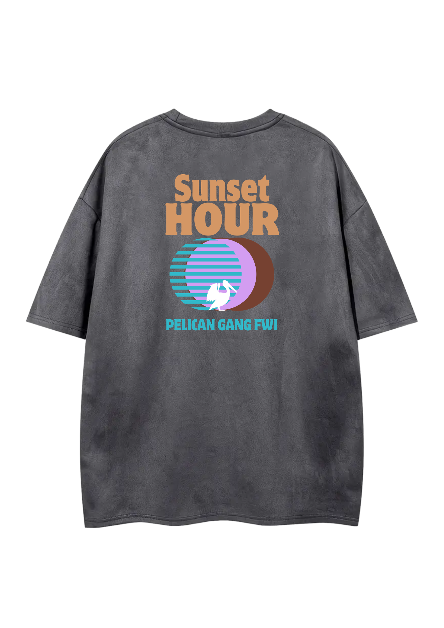 Oversize suédine gris Sunset Hour