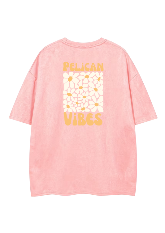 Oversize suédine rose pelican vibes