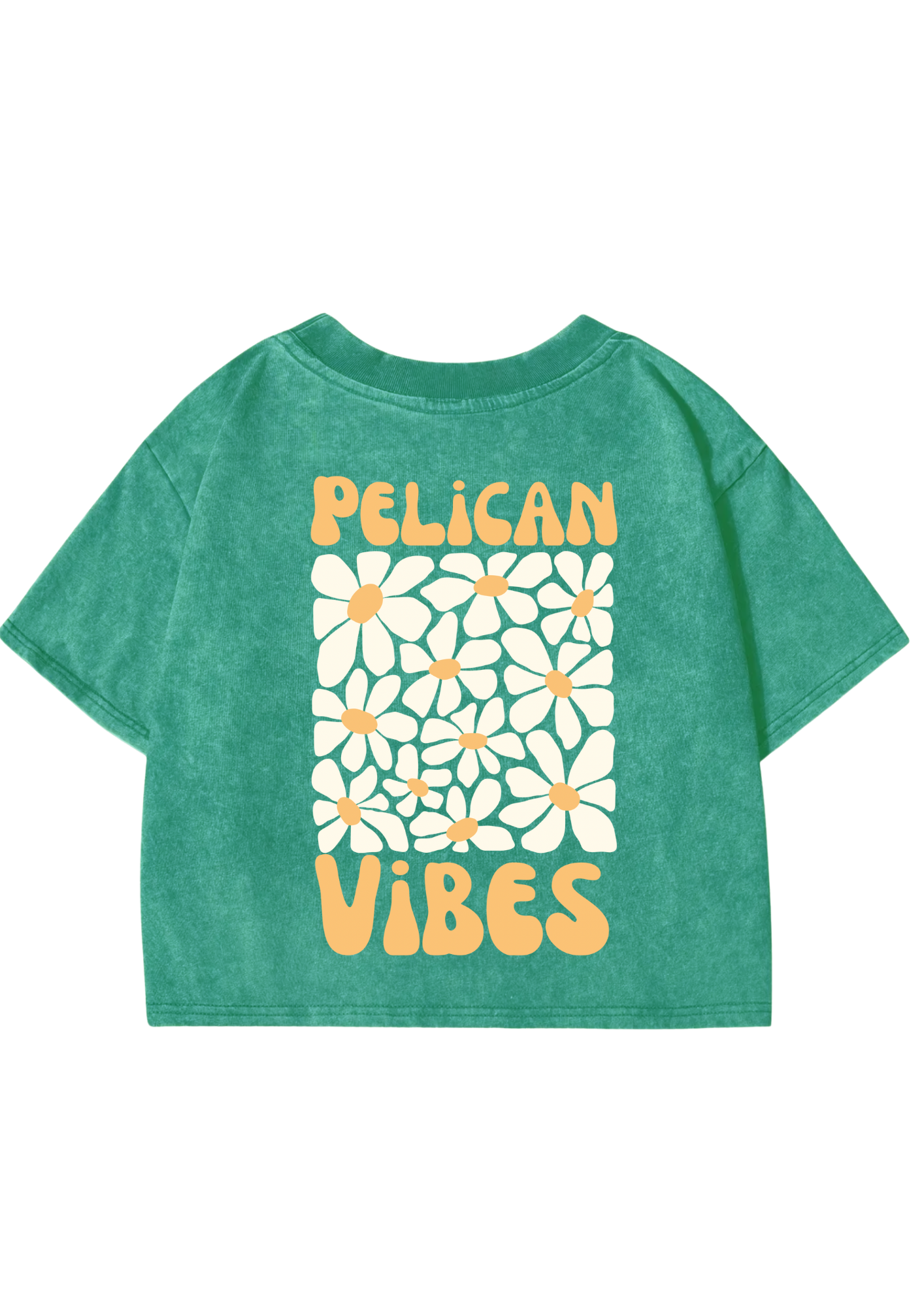 Crop top vert délavé pelican vibes